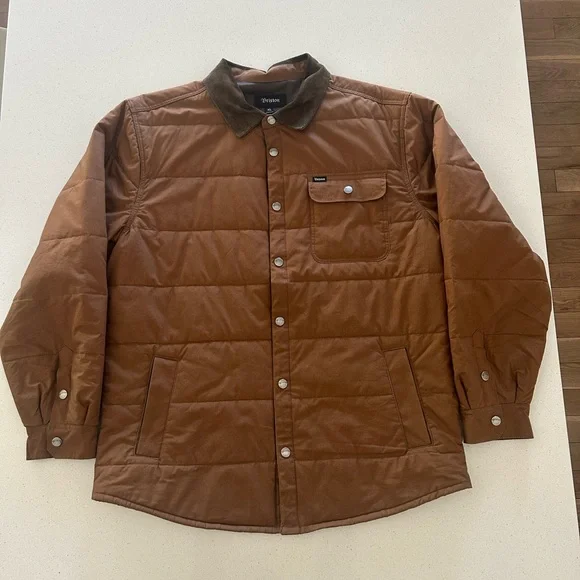 Brixton Men's Cass Brown Quilted Jacket. - Picture 1 of 6